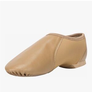 LINODES slip on jazz shoes gymnastics shoes tan neutral size 13.5 girls boys